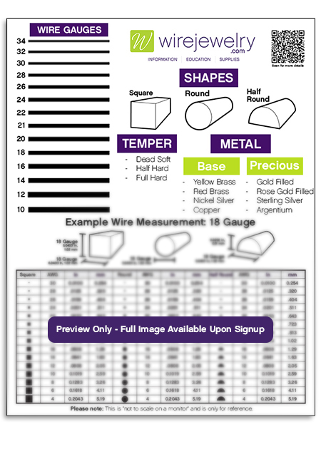 Cover for Jewelry Wire Gauge Chart
